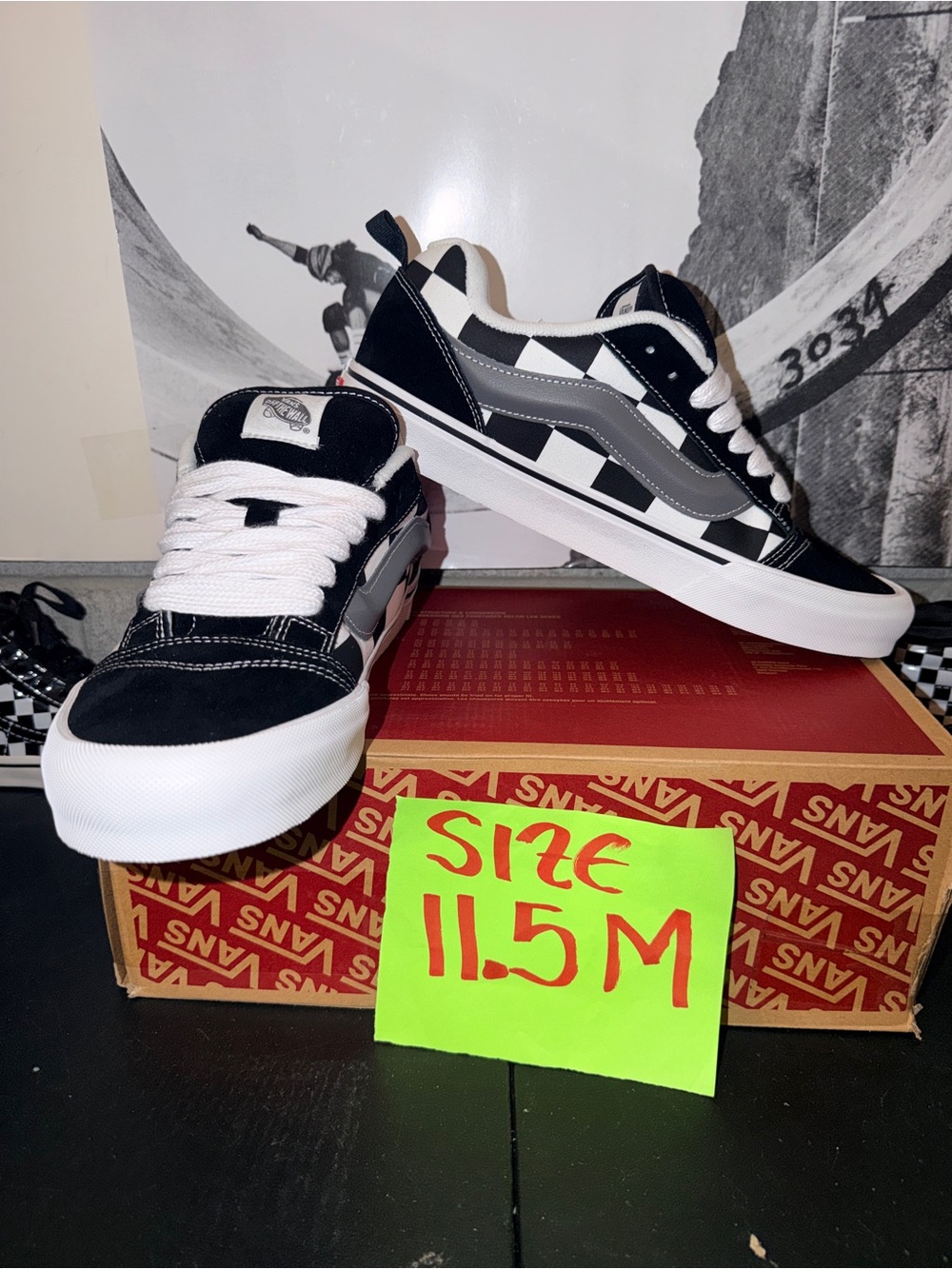 Vans Knu Skool Big Checkers sz 11.5 Men’s 13.0 Woman